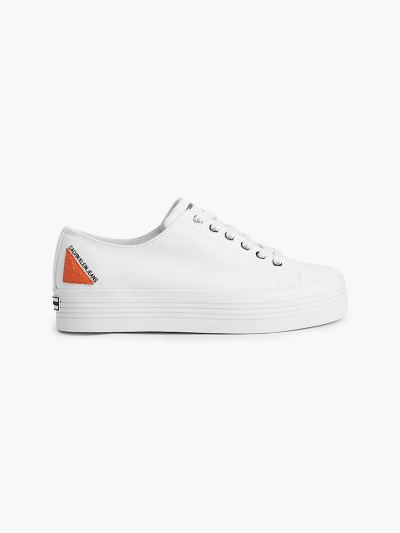 Calvin Klein Cipők HU766475 | Calvin Klein Canvas Női Sportcipő Világos Fehér